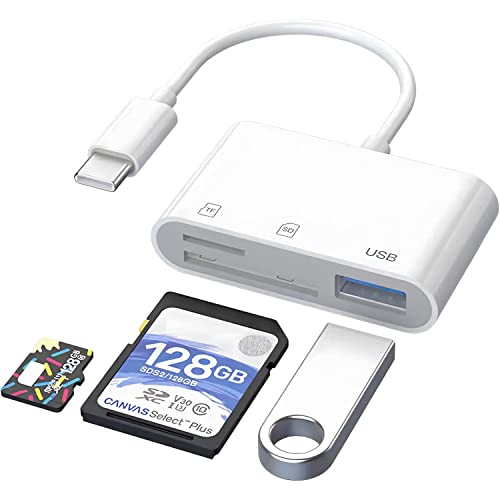 Kartenleser USB C auf SD, Speicherkartenadapter USB C auf Micro SD TF kompatibel mit iPad, MacBook Pro/Air, 3-in-1 USB-Kamera-Kartenleser für XPS,Galaxy Kartenleser USB C auf SD, Speicherkartenadapter USB C auf Micro SD TF kompatibel mit iPad, MacBook Pro/Air, 3-in-1 USB-Kamera-Kartenleser für XPS,Galaxy von Azuxreza