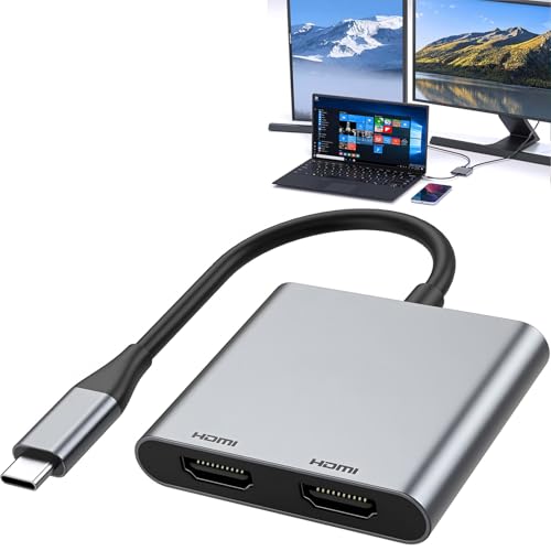 USB C auf Dual HDMI Adapter, Dual Monitor Adapter USB C Adapter USB C Hub mit 2 HDMI Docking Station 4K @60Hz für Laptop HP DELL Surface Lenovo Thinkpad MacBook Pro Air und mehr USB C auf Dual HDMI Adapter, Dual Monitor Adapter USB C Adapter USB C Hub mit 2 HDMI Docking Station 4K @60Hz für Laptop HP DELL Surface Lenovo Thinkpad MacBook Pro Air und mehr von Azuxreza