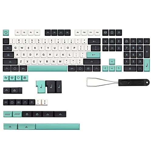 Azwamkue 129 Tasten PBT Tastenkappe Seitliche Sublimation XDA Höhe 6,25/7U Tastenkappe für 61/64/68/84/87/96-Tasten Mechanische Tastatur Tastenkappe von Azwamkue