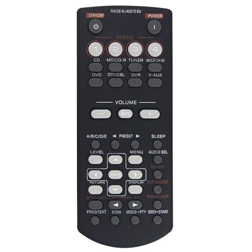 RAV28 WJ40970EU Fernbedienung Ersatz für Yamaha AV Receiver RX-V361 RX-V365 HTR-6030 HTIB-680 RX-V463 YHT-797 RX-V365BL RX-V363 HTR-6130 RAV250 RXV366 1 RXV3. 65 HTR6030 HTIB680 RAV34 WN46680EU von Azwok