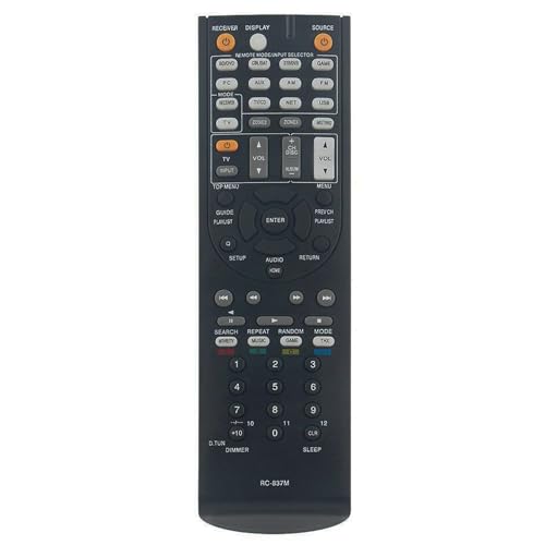 RC-837M Fernbedienung Ersatz für Onkyo AV Receiver TX-NR515AE HT-RC470 TX-NR616 TX-NR809 TX-NR414 HT-S6500 RC-834M HT-R494 HT-S5800 HT-S7805 TX-NR811 8 EU: RC-837M Fernbedienung Ersatz für Onkyo AV Receiver TX-NR515AE HT-RC470 TX-NR616 TX-NR809 TX-NR414 HT-S6500 RC-834M HT-R494 HT-S5800 HT-S7805 TX-NR811 8 EU: von Azwok