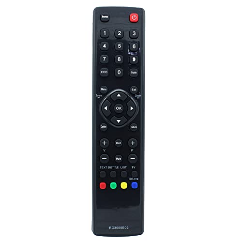 Azwok Fernbedienung Ersatz für TCL TV L55F3300F L50D2700 L32D2700 L40D2700 L24D2700 L48D2700 F22B3903 H24E4404R L32S4600 L32F3393 L32E3004 L32E3000C L32D3300C L32E3003 H32E4403 von Azwok