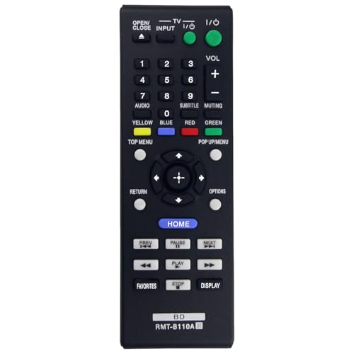 RMT-B110A Ersatz-Fernbedienung für Sony Blu-Ray DVD BDP-S380 BDP-BX58 BDP-BX38 BDPBX58 BDPBX38 BDP-S483 BDP-S580WM BDP-S580 BDP-S480 BDP-S280 RMT-B110A Ersatz-Fernbedienung für Sony Blu-Ray DVD BDP-S380 BDP-BX58 BDP-BX38 BDPBX58 BDPBX38 BDP-S483 BDP-S580WM BDP-S580 BDP-S480 BDP-S280 von Azwok