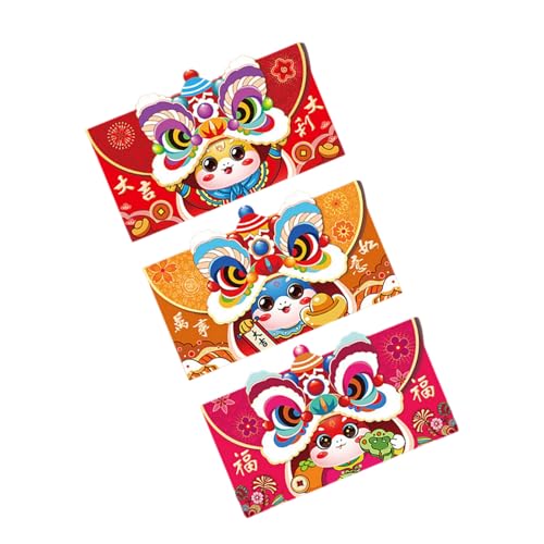 6 x traditionelle Briefumschläge für das Schlangenjahr, festliche Geldumschläge, Papier, Geldpakete, geeignet für Hochzeiten und Geburtstage von Azxcvbnm