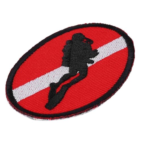 Azxcvbnm Scubas Diver Down bestickte Flicken, praktische Flaggen, bestickt, Taucher-Abzeichen für Rucksäcke, Hut Azxcvbnm Scubas Diver Down bestickte Flicken, praktische Flaggen, bestickt, Taucher-Abzeichen für Rucksäcke, Hut von Azxcvbnm