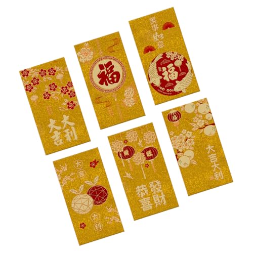 Briefumschläge für das chinesische Neujahrsfest 2025, Schlangen-Zodiacs, 6 Stück von Azxcvbnm