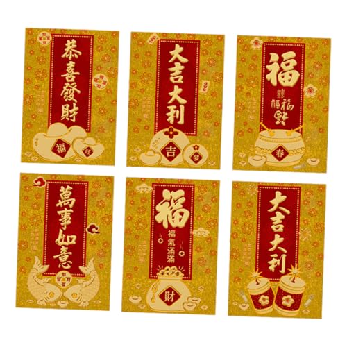 Briefumschläge für das chinesische Neujahrsfest 2025, Schlangen-Zodiacs, 6 Stück von Azxcvbnm
