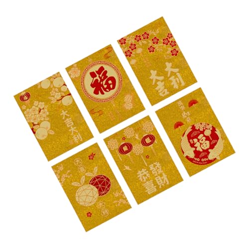 Briefumschläge für das chinesische Neujahrsfest 2025, Schlangen-Zodiacs, 6 Stück von Azxcvbnm