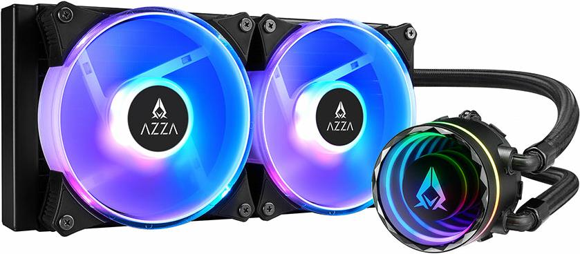 Azza BLIZZARD SP 240 Prozessor All-in-One-Flüssigkeitskühler 24 cm Schwarz (LCAZ-240R-ARGB SP) von Azza