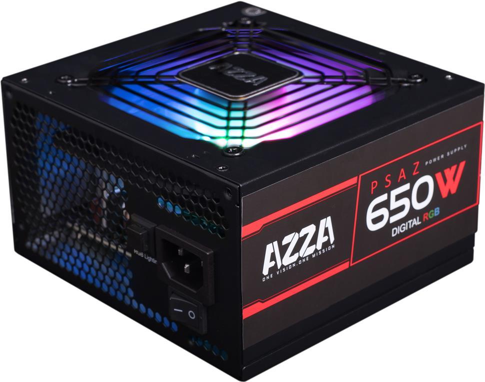 Azza PSAZ-650W(ARGB) Netzteil 20+4 pin ATX ATX Schwarz (PSAZ 650W-ARGB) von Azza