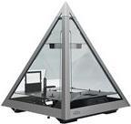 AZZA Pyramid 804L - Pyramidengehäuse - E-ATX - Seitenteil mit Fenster (gehärtetes Glas) - keine Spannungsversorgung (ATX) - Grau - USB/Audio (CSAZ-804L) von Azza