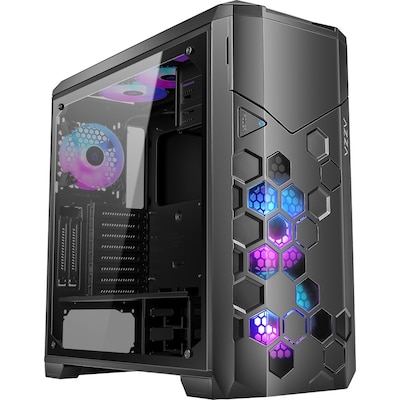 AZZA Storm 6000 ARGB ATX Gaming Tower, schwarz, RGB Beleuchtung, Glasfenster von Azzatek