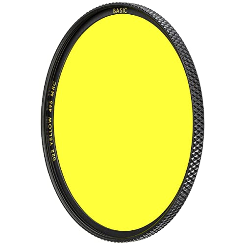 B+W Gelbfilter 022 MRC Basic 67mm (16x vergütet, Professional), Black, 1102644 von B+W