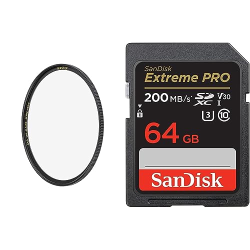 B+W UV-Filter MRC Nano Master 67mm 1101506 Black & SanDisk Extreme PRO SDXC UHS-I Speicherkarte 64 GB von B+W