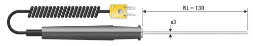 B + B Thermo-Technik 0600 1002 Tauchfühler -50 bis +1150°C Fühler-Typ K von B + B Thermo-Technik