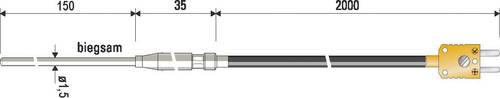 B + B Thermo-Technik 0625 1429-11 Tauchfühler -100 bis +1000°C Fühler-Typ K von B + B Thermo-Technik