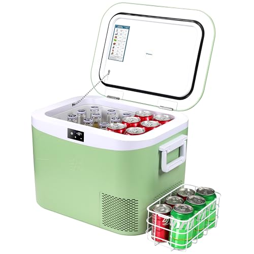 BINGI Kompressor Kühlbox 18L Tragbarer Auto-Kühlschrank 12/24V DC und 230V AC Mini Gefrierschrank für Auto, LKW, Camping, Wohnmobil und Zuhause (15℃ bis -18℃) von B BINGI