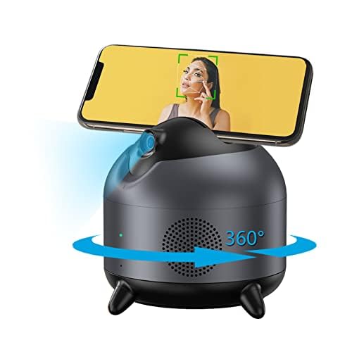 360-Grad-Stativ mit automatischer Gesichtsverfolgung – AI-Kamera-Handyhalter, perfekt für Video-Chats und Live-Streaming. (Schwarz) von B BestCon
