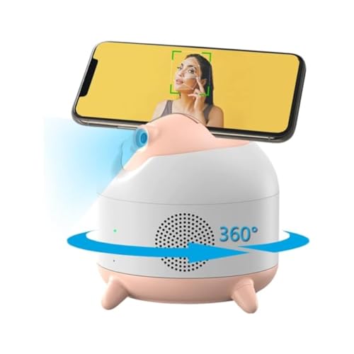 Auto Face Tracking Stativ, Selfie Stick Gimbal Stabilizer für Videoaufnahmen, Live Streaming, Vlog, 360° Drehung Smart Phone Halter, Keine App erforderlich. (Rosa) von B BestCon