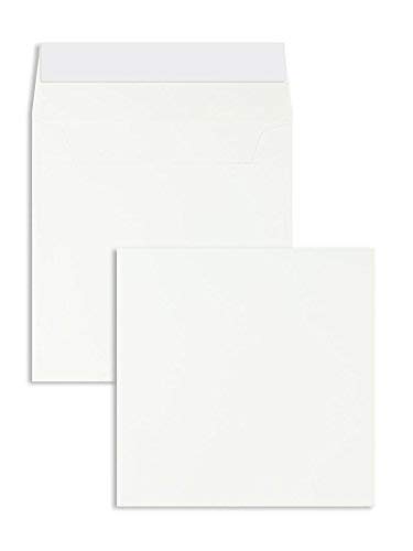 Briefumschläge, 100 Stück, Haftklebung mit Abziehstreifen, 160 x 160 mm, 100 g/qm Offset, Weiß von B L A N K E Briefhüllen