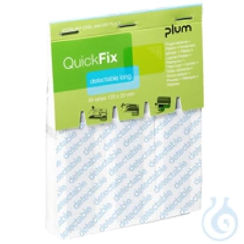 B-SAFETY QuickFix Detectable Long Fingerverbänden, Nachfüllpack, 120mm Länge, 20mm Breite von B-SAFETY