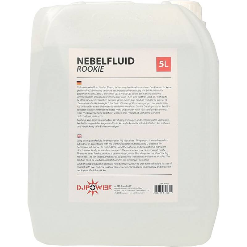 DJ Power Nebelfluid Rookie 5l   VOC Gehalt 0,0 von B&K Lumitec