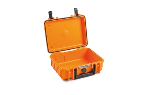 B&W Transportkoffer Outdoor - Typ 1000 Orange - wasserdicht nach IP67 Zertifizierung, staubdicht, bruchsicher und unverwüstlich von B&W International