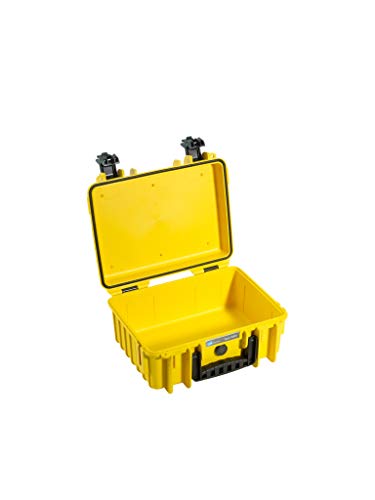 B&W Transportkoffer Outdoor - Typ 3000 Gelb - wasserdicht nach IP67 Zertifizierung, staubdicht, bruchsicher und unverwüstlich von B&W International
