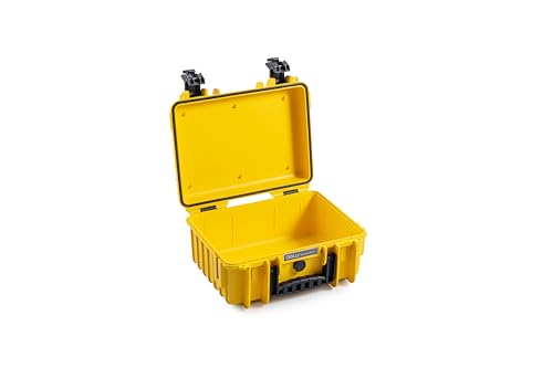 B&W International GmbH Transportkoffer Outdoor - Typ 3000 - Gelb - Wasserdicht nach IP67 Zertifizierung, Staubdicht, Bruchsicher und Unverwüstlich, 3000/Y, Typ 3000 - Innenmaß 33x23x15cm von B&W International