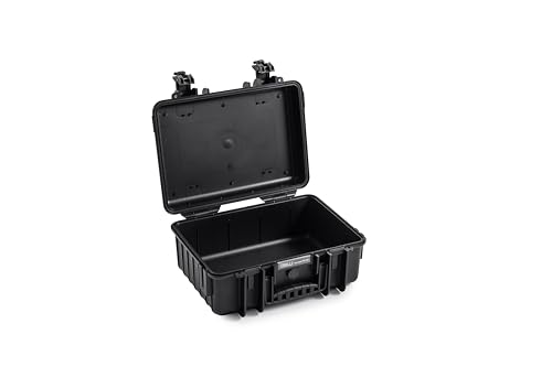 B&W International GmbH Transportkoffer Outdoor - Typ 4000 - Schwarz - Wasserdicht nach IP67 Zertifizierung, Staubdicht, Bruchsicher und Unverwüstlich, 4000/B, Typ 4000 - Innenmaß 38x26x16cm von B&W International