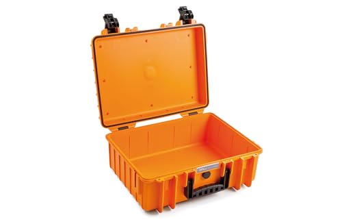B&W Transportkoffer Outdoor - Typ 5000 Orange - wasserdicht nach IP67 Zertifizierung, staubdicht, bruchsicher und unverwüstlich von B&W International