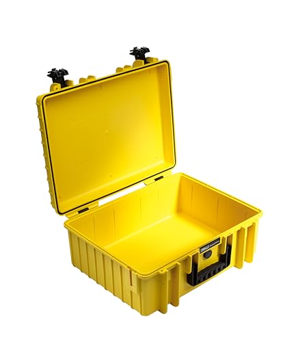 B&W Transportkoffer Outdoor - Typ 6000 Gelb - wasserdicht nach IP67 Zertifizierung, staubdicht, bruchsicher und unverwüstlich von B&W International