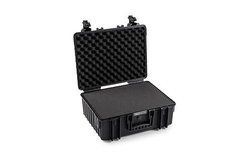 B&W International Transportkoffer Outdoor 6000 (PP.326) Schwarz – mit Würfelschaum – Wasserdicht (IP67), staubdicht, schlagfest & extrem robust von B&W International