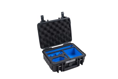 B&W Transportkoffer Outdoor für ActionCam DJI Osmo Action 3/4 / 5 Pro - Typ 1000 Schwarz - wasserdicht nach IP67 Zertifizierung, staubsicher, bruchsicher und unverwüstlich von B&W International