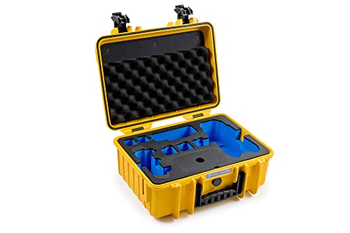 B&W Transportkoffer Outdoor - für Drohne DJI Mavic 3, DJI Mavic 3 Fly More Combo oder DJI Mavic 3 CINE Premium Combo - Typ 4000 - Gelb - Wasserdicht nach IP67 Zertifizierung, Staubdicht, Unverwüstlich von B&W International