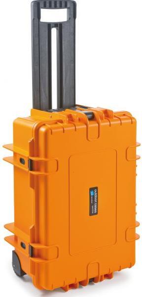B&W Transportkoffer Type 6700 mit variabler Facheinteilung (RPD) orange Typ 6700 ist dank seines Teleskopgriffs und der leicht laufenden Rollen super komfortabel im Handling - auch wenn er voll beladen ist, kann er noch bequem transportiert werden. (6700/O/RPD) von B&W