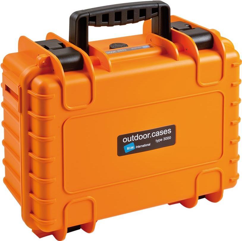 B&W outdoor.case Type 3000 - Hartschalentasche für Digitalkamera mit Objektiven - Polypropylen - orange von B&W