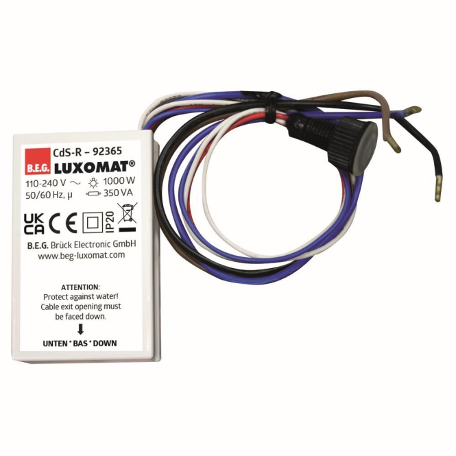 BEG Luxomat Dämmerungsschalter 92365 CdS-R 230V Einbau BEG Luxomat Dämmerungsschalter 92365 CdS-R 230V Einbau von B.E.G. Brück Electronic GmbH