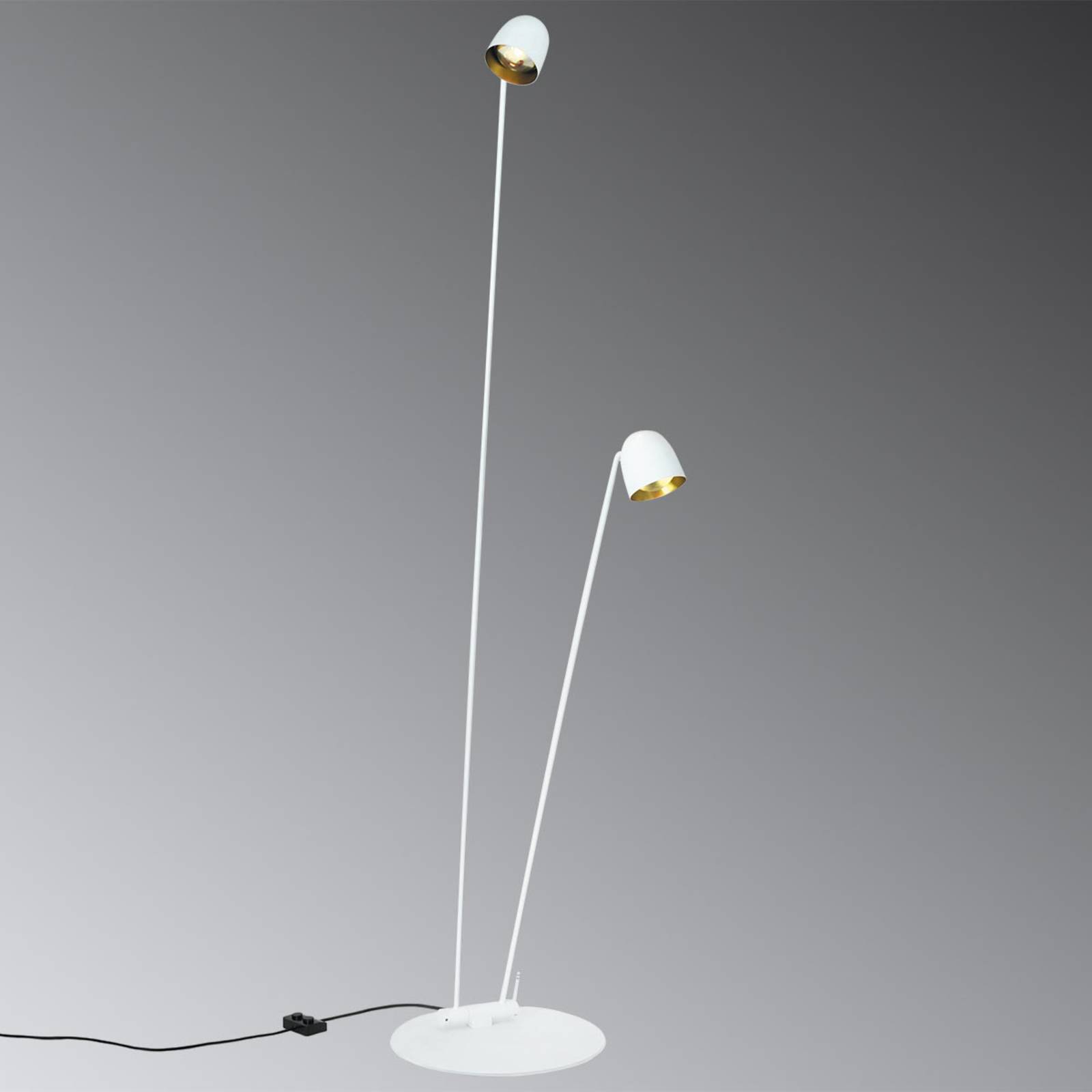 Flexibel ausrichtbare LED-Stehlampe Speers F weiß von B.lux