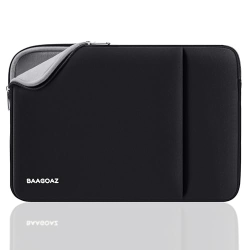 BAAGOAZ Hülle Tasche 16,2 Zoll Laptoptasche Speziell für 16,2" MacBook Pro M3 M2 M1 Pro/Max 2024 2023 2022 & Schlanke Ränder 15,6 Zoll PC Laptop Chromebook Schutzhülle Laptophülle, Schwarz von BAAGOAZ