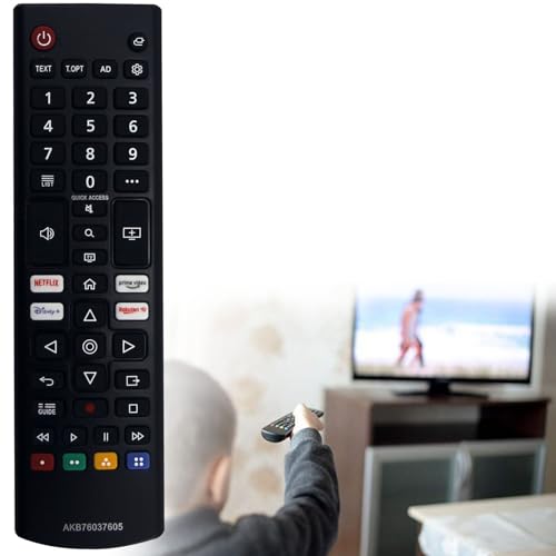AKB76037605 Universal-Ersatz für LG-Smart-TV-Fernbedienung, verbesserte Infrarot-LG-TV-Fernbedienung, mit Netflix, Prime Video, Disney+, Rakuten TV-Tasten von BAAQII
