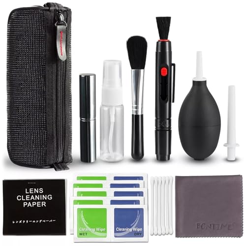 BAAQII 10-in-1 Professionelles Kamera-Reinigungsset Objektiv-Reinigungsset mit Luftgebläse-Reinigungsflasche Reinigungsbürstenstift von BAAQII