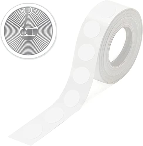 110 Stück NFC Tags Ntag 215 Sticker Aufkleber, Leer Weiß NFC Label in 25 mm (1 Zoll) Rund, 504 Byte Speicher 13,56 MHz, Kompatibel mit Amiibo Switch | Allen NFC-fähigen Handys von BABIQT