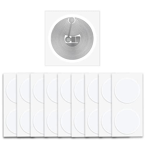 22 Stück NFC Tags Ntag 213 Sticker Aufkleber, Leer Weiß NFC Label in 25 mm (1 Zoll) Rund,Wiederbeschreibbar NFC Karten 144 Byte Speicher 13,56 MHz, Kompatibel mit Allen NFC-fähigen Handys von BABIQT