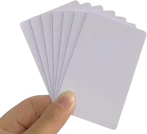 NFC Karten CR80, PVC Plastikkarte Blanko Weiß NTAG 215 NFC Tag 30 mil, 504 Bytes Speicherkapazität NFC Etiketten Kompatibel mit TagMo Amiibo für Alle NFC-Fähigen Smartphones und Geräte (50 Stück) von BABIQT