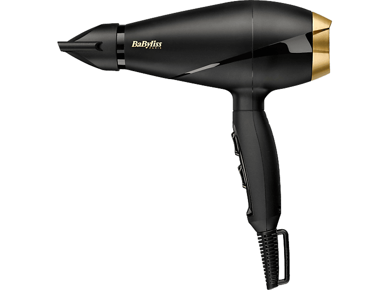 BABYLISS 6704E POWER PRO 2000 Haartrockner Schwarz/Gold (2000 Watt) von BABYLISS