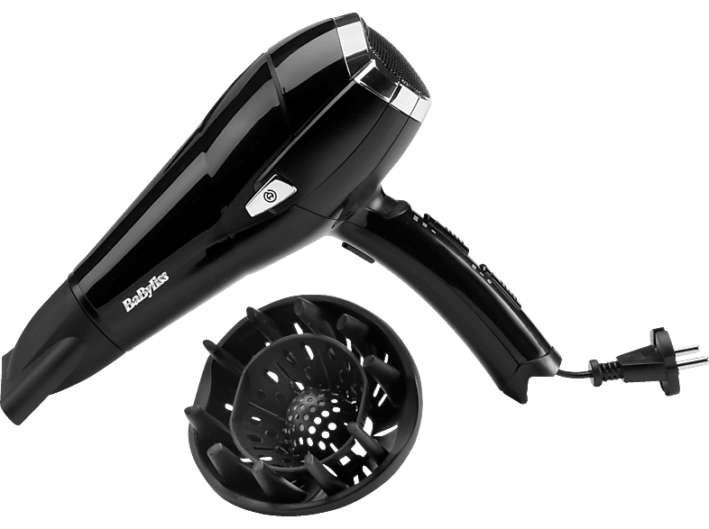 BABYLISS D 374 DE Cordkeeper 2000 Haartrockner Schwarz (2000 Watt) von BABYLISS