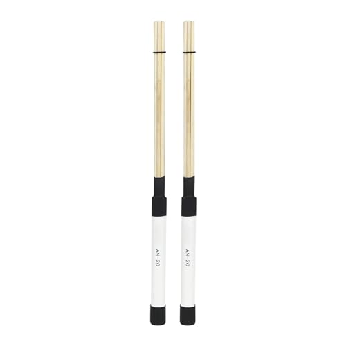 1 Paar Drumsticks Pinsel 20 Bambusdübel Stangen Stangen Drum Pinsel Standard Multi Rod Bundle Sticks Musikinstrument Accessoire von BABYVIVA