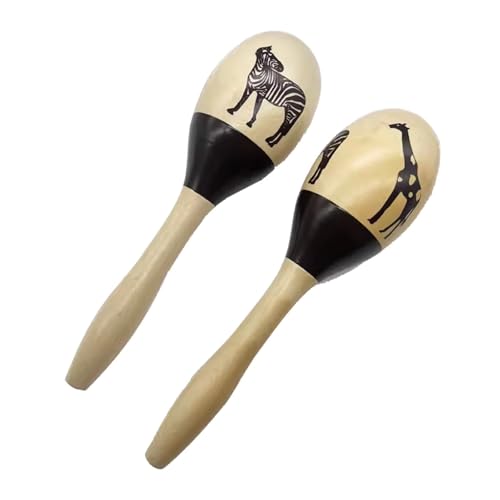 1 Paar Massivholz Maracas Für Percussion Enthusiasten Hartholz Maracas Holz Rasseln Percussion Instrumente Holzschüttler von BABYVIVA