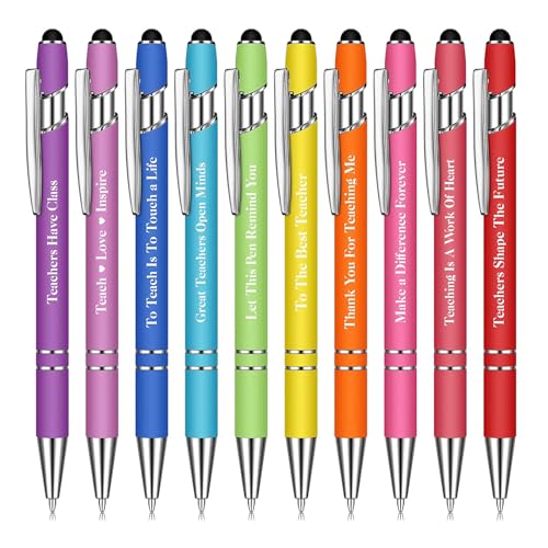 BABYVIVA Kugelschreiber, 10 Stück, lustiger Kugelschreiber, einziehbarer Kugelschreiber mit Stylus-Spitze für Kinder, Studenten, Spielbelohnung, Partyzubehör von BABYVIVA
